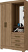 Compramas Wardrobe 2 Doors 3 Drawers with Space and Mirror for Bedroom 1