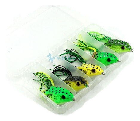 5 X 5.5cm 8g Rana Topwater Suave Pesca Señuelo Crankbait Gan 6