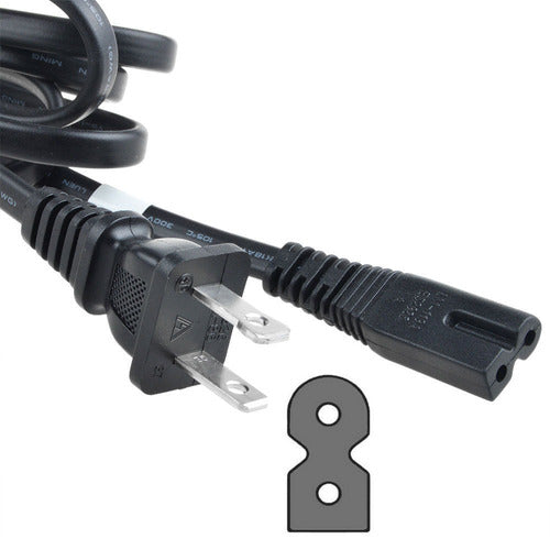 2prong Polarizado Cable Para Sharp Lc-52se94u Lc-52xs1u-s Lc 0