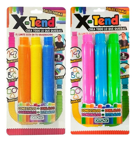X-Tend Stretchable Tubes X 3 Fidget Anti-Stress Educational Toy 4