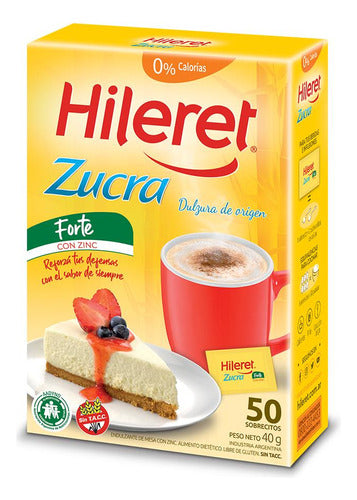 Hileret Zucra Forte Pack X6 Edulcorante 50 Sobres 0