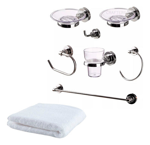 Aqualaf Combo Aqualaf Bathroom Accessories + Hand Towel Gift 0