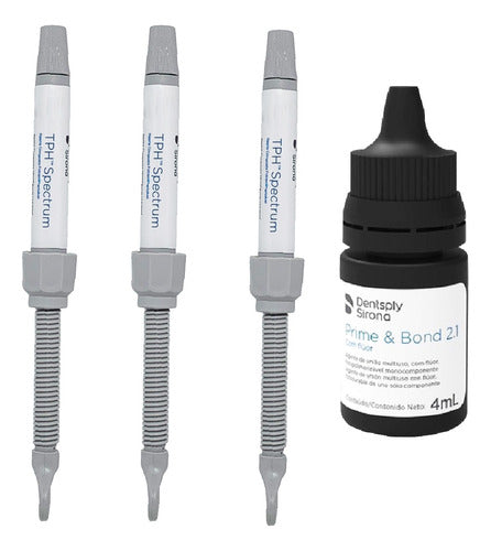 Spectrum Composite Dentsply Tph Spectrum 3 Syringes + Prime & Bond 0