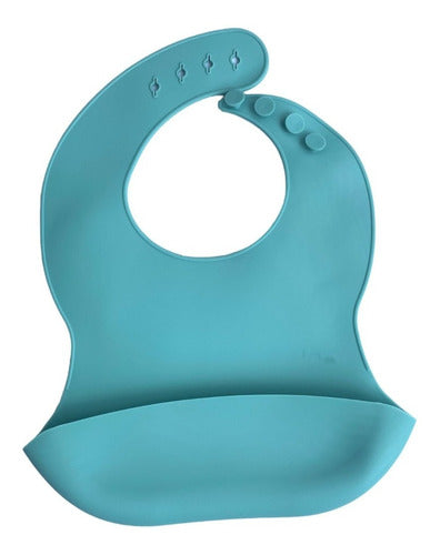 Adjustable Silicone Baby Bib with Pocket Container Pack of 5 5