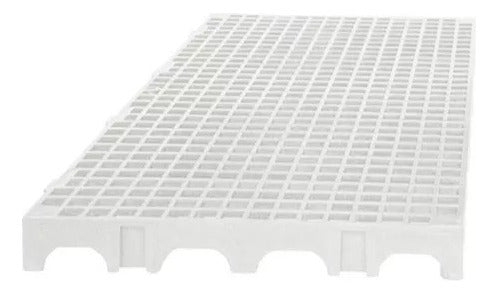 Kit 12 Estrado Piso Pallet Plástico Resistente 25x50 Branco 3