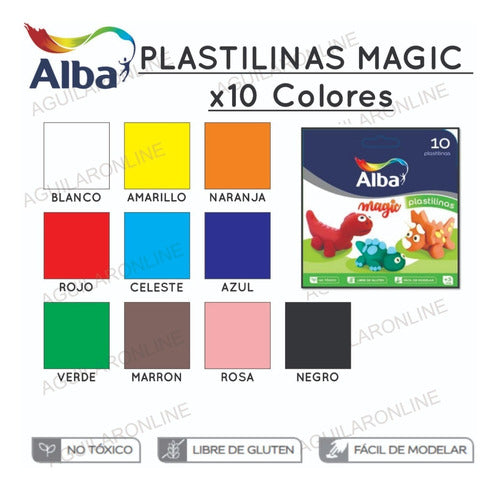 Alba Kid's Magic Clay, Watercolors, and Tempera Kit 2