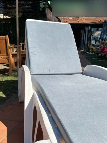 Colchoneta Para Reposera Impermeable 180 X 55 X 5cm Gris 4