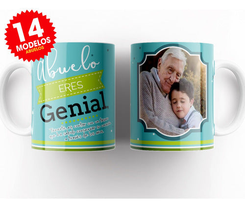 Plantillas Diseños Tazas Abuelos Sublimar Abuela Abuelo Papa 1