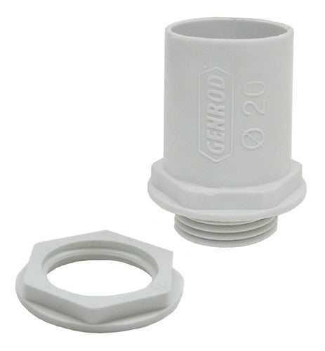 Conector Tubo Para Caño Rigido Corrugado 22mm Genrod X10 1