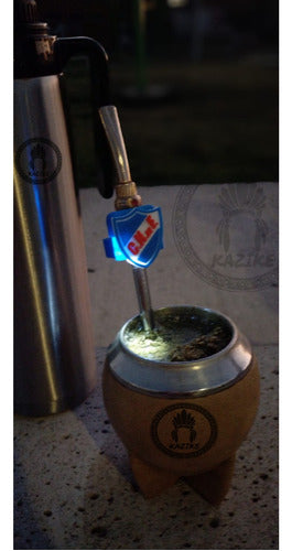 Luz Para Mate Linterna Bombilla Con Escudo Nacional 1