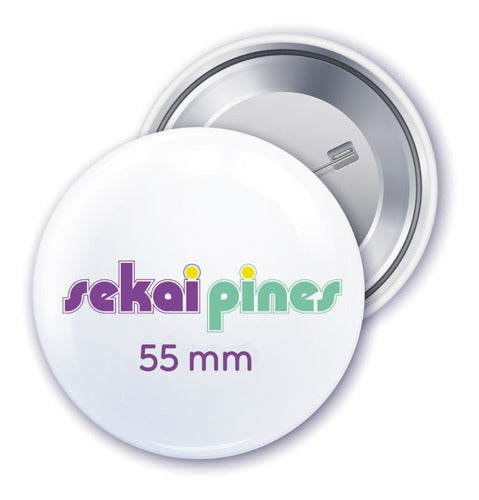 100 Custom Promotional 55mm Pins Personalized Advertisements 0