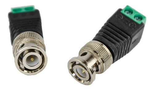 High Tec Electronica Conector Ficha BNC Macho A Bornera Cctv Plug Balun X 20 0