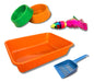 Cat Sanitary Kit Tray + Scoop + 2 Bowls + Toy 8