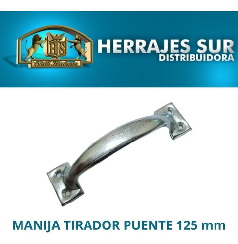 Manijas Puente Tirador Cajón Mueble 125mm Chapa Zinc. X 12 3