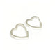 Silver Heart Hoop Earrings 1.5cm 2mm Thickness 925 Silver 1