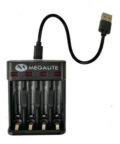 Megalite Cargador De Pilas Aa Y Aaa Usb Corte Inteligente 1