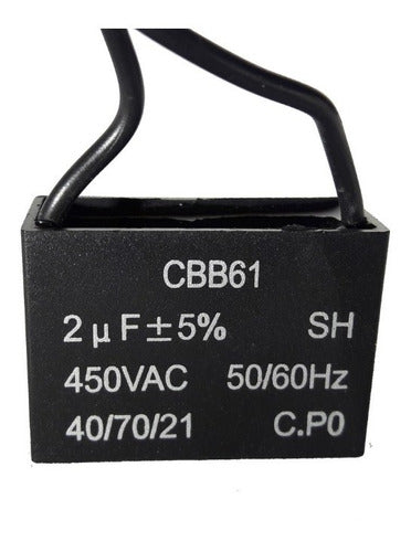 Generic Capacitor Aire Acondicionado Ventilador 2uf 450VAC 0