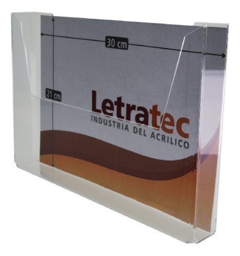 LETRATEC Acrylic Wall Brochure Holder A4 PP5-3021-6 Pack/6 0