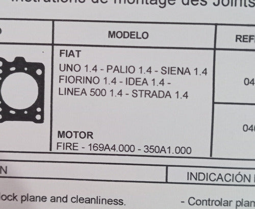 Ciccarelli Junta Tapa De Cilindros Fiat Uno Palio Siena Fiorino 7551 2