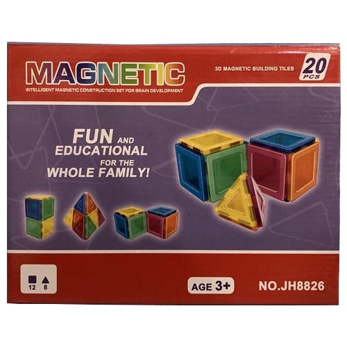 Magnetic Bloques Magneticos 3D Figuras Imantadas 20 Piezas 0