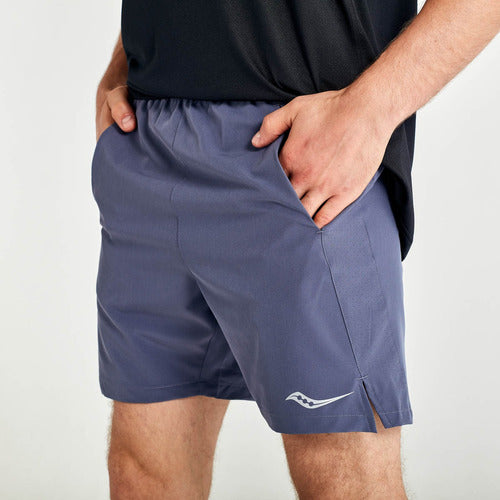 Saucony Outpace 5 Men's Navy Blue Shorts 3