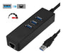 3 Port USB 3.0 Hub with Gigabit Ethernet Adapter 0