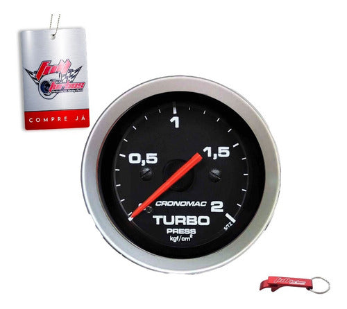 Manômetro Pressão Turbo 52mm Mecânico 2kg Sport 0