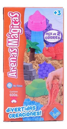 El Duende Azul Arenas Magicas Masas Infantiles 2 Colores Kinetica 600 Grs 0