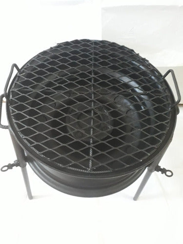 Tire Brasero with Detachable Legs and Grill 1
