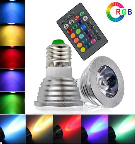 Cuak The Hell RGB LED Dichroic Lamp E27 with Remote Control 2