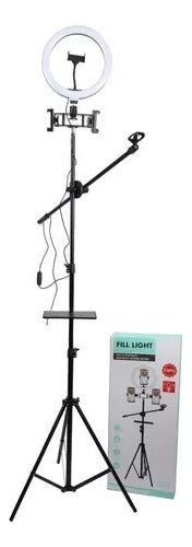 Aro De Luz Led 26 Cm - Trípode 2.5 Mts Soporte Micrófono 2