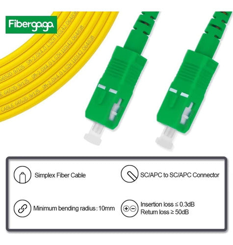 Fibergaga -65.6ft (66 Pies) Os2 Sc/apc A Sc/apc Cable De Con 1