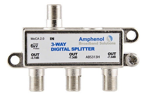 Divisor Derivador Splitter Coaxil 3 Vias Amphenol 6kv 0