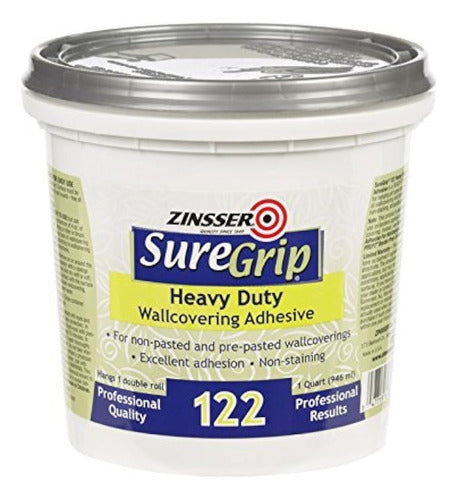 Rust-Oleum Zinsser 69384 1 Quart Clear SureGrip Removable Wall Covering Adhesive (Pack of 3) 0