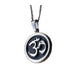Surgical Steel Amulet Pendant Protection Luck Energy Om with Gift Chain 36