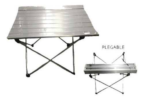 Folding Square Aluminum Table with Cover for Camping Fishing Beach 4