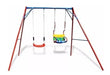 MHOGAR Double Infant Swing Set with Baby Swing and Board Swing 0