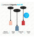 LED Hanging Lamp Bell 05 E27 8 Colors + Filament 55