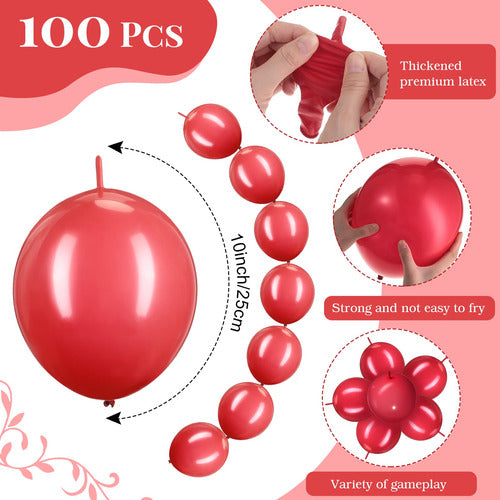 Meanplan 100 Pcs Linkable Latex Balloons Party Decoration 1