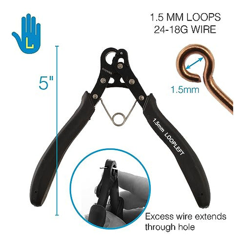 The BeadSmith Left-Handed 1-Step Looper Pliers 1.5mm 3