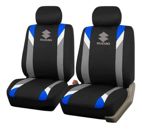 BestCar Seat Covers Blue Fabric Suzuki + Carpet Set + Gifts 1