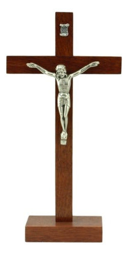Wooden Crucifix with Base 23cm - Santería San Juan 0