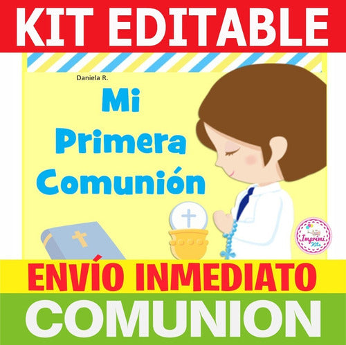 Kit Imprimible Comunión Editable Powerpoint 4