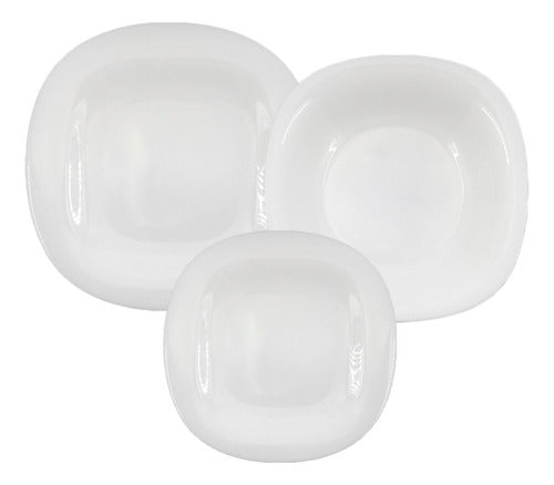 Luminarc Set of 18 Pieces Carine White Dinnerware 0