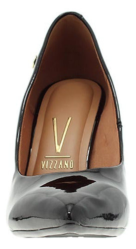 Vizzano Black Shiny High Wide Heels for Women 1