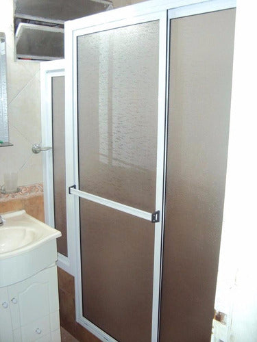 White Aluminum Shower Screen - Custom Made - 150x180 4