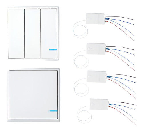 Inalámbrico 1/3 Canales On/off Lámpara Interruptor Receptor 0