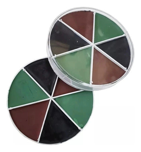 LYTIMPORTACIONES Crema De Enmascaramiento Militar Circular Verde/Marron/Negro 1