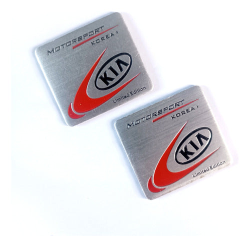 Kia Motorsport Metal Emblems Badges 0