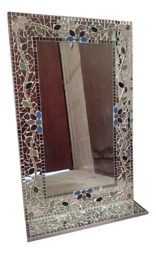 Artisan Mirror 80x60 Cm With Shelf 0